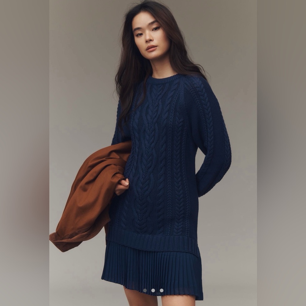 NWOT The Delphine Sweater Twofer Mini Dress